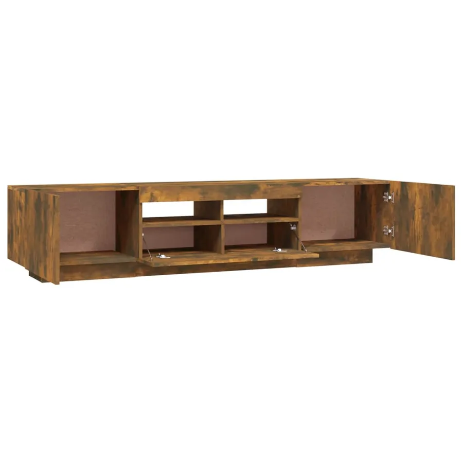 Ensemble de meubles TV avec lumières LED 2 pcs Chêne fumé - 9