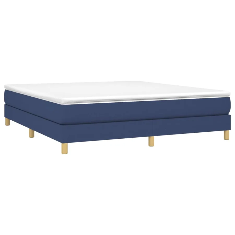 Sommier à lattes de lit avec matelas Bleu 180x200 cm Tissu - 3