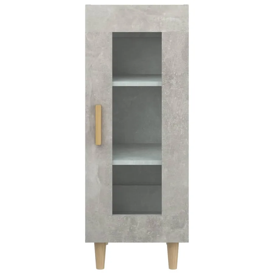 Buffet Gris béton 34,5x34x90 cm Bois d'ingénierie - 6
