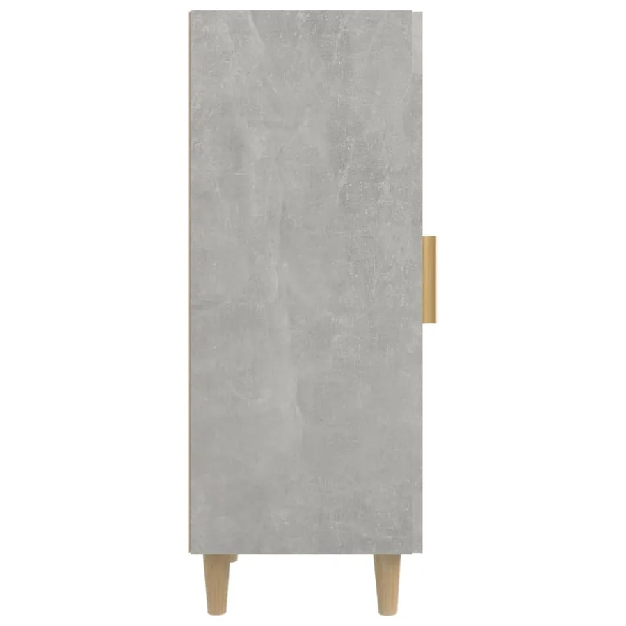 Buffet Gris béton 34,5x34x90 cm Bois d'ingénierie - 7