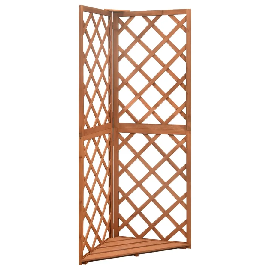 Treillis d'angle 50x50x145 cm Bois de sapin massif