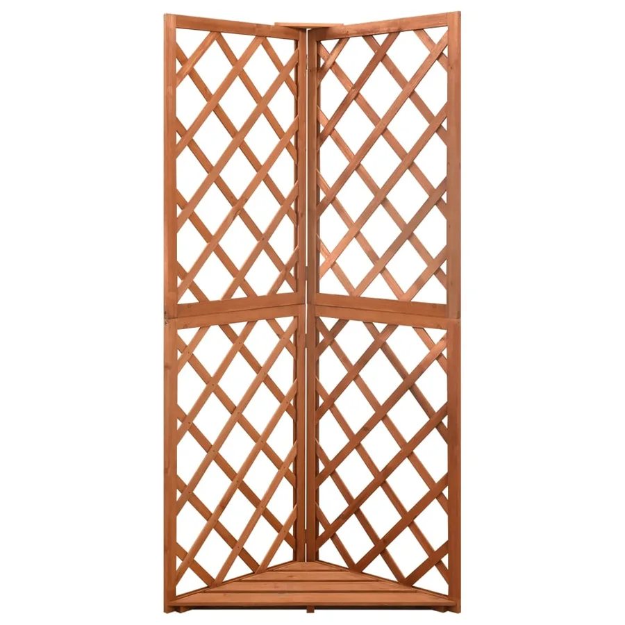 Treillis d'angle 50x50x145 cm Bois de sapin massif - 2
