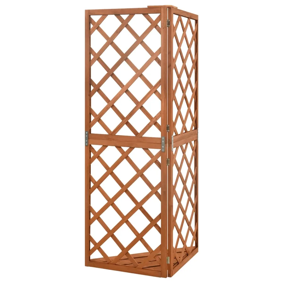 Treillis d'angle 50x50x145 cm Bois de sapin massif - 4