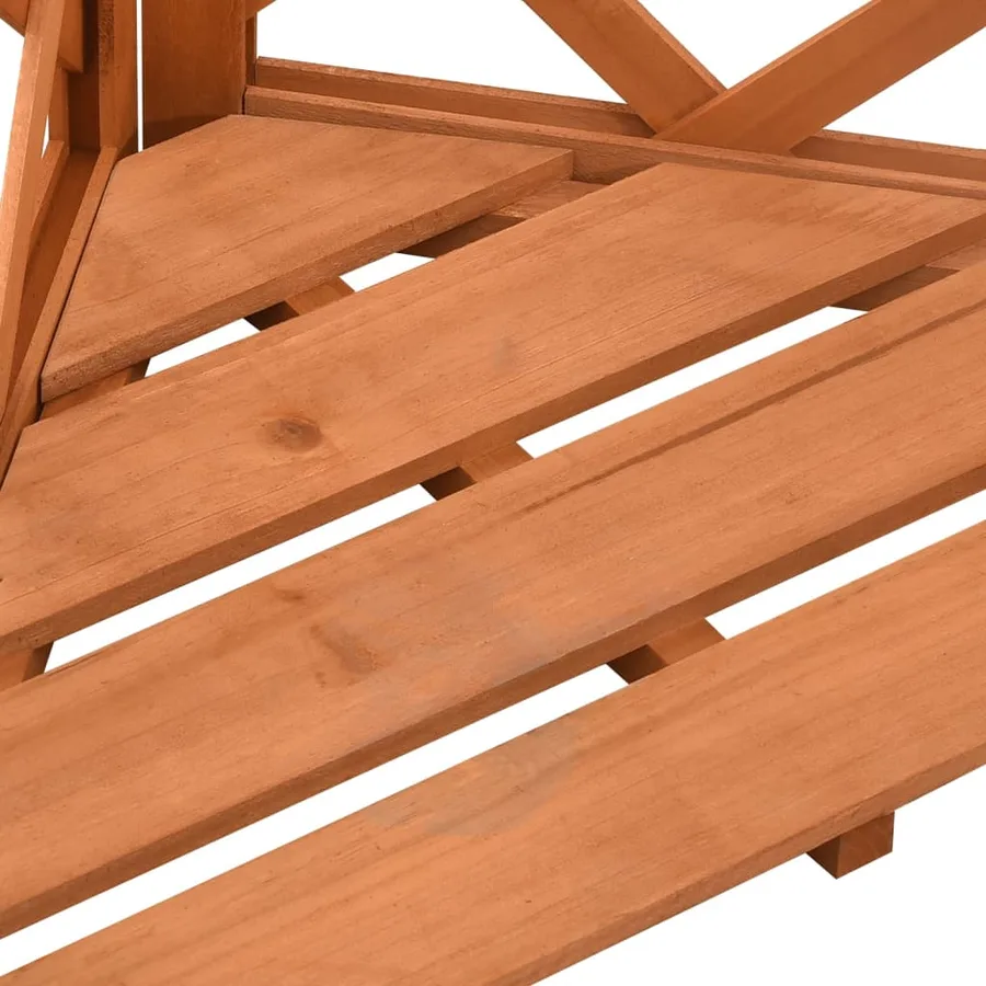 Treillis d'angle 50x50x145 cm Bois de sapin massif - 6