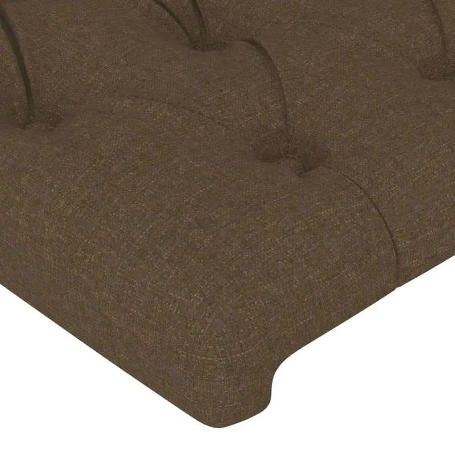 Cadre de lit sans matelas avec tête de lit marron foncé tissu - 10
