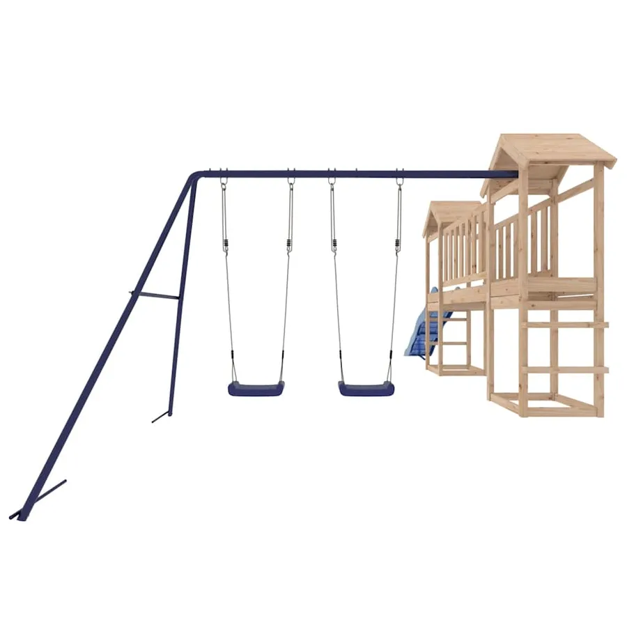 Aire de jeux d'extérieur bois de pin massif - 7