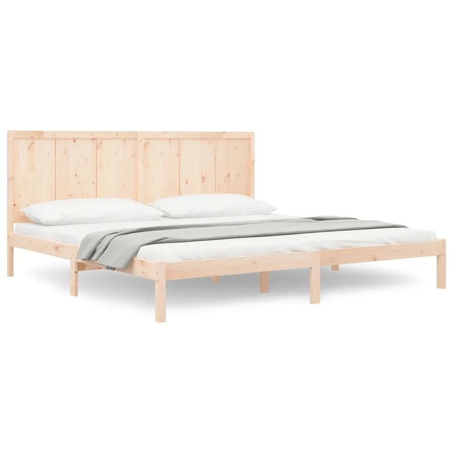 Cadre de lit sans matelas 200x200 cm bois massif de pin - 2