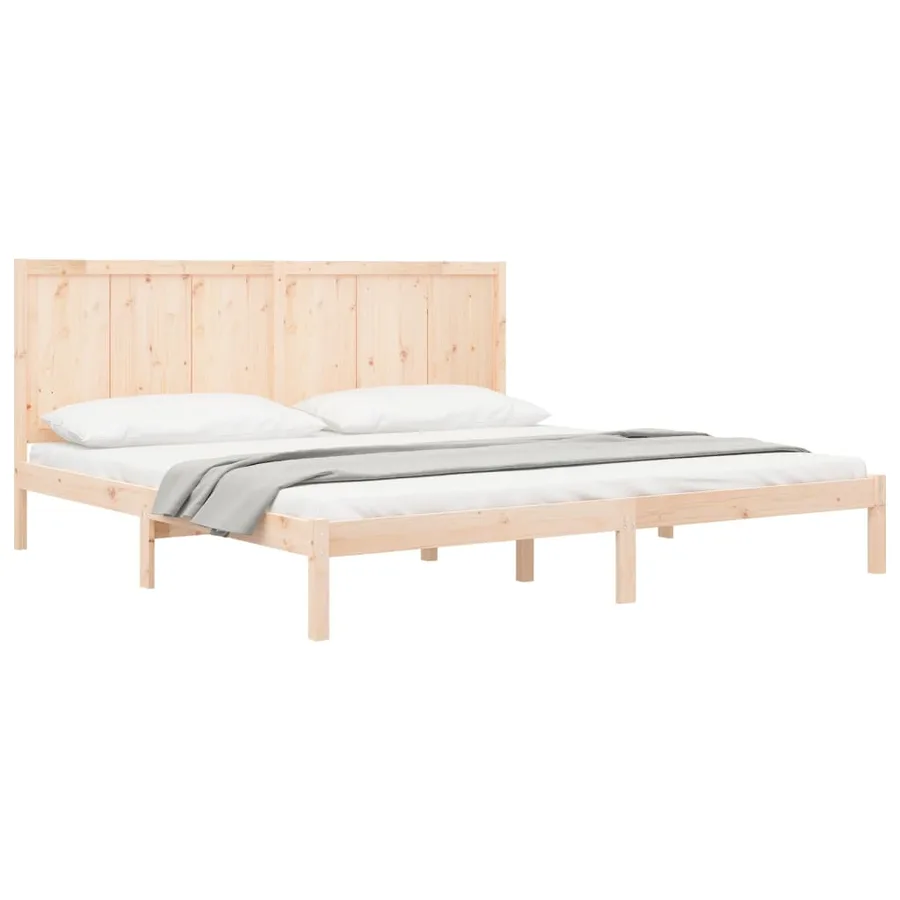 Cadre de lit sans matelas 200x200 cm bois massif de pin - 3
