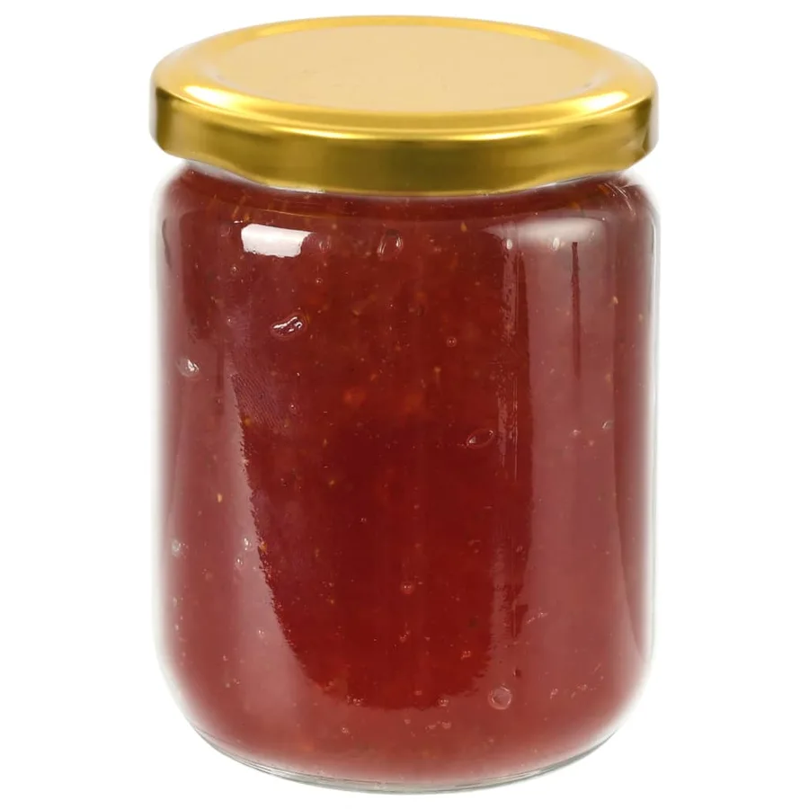 Pots à confiture avec couvercle doré 96 pcs Verre 230 ml - 3
