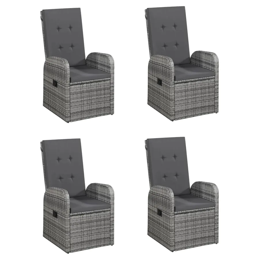 Ensemble à manger de jardin 5 pcs Gris - 2