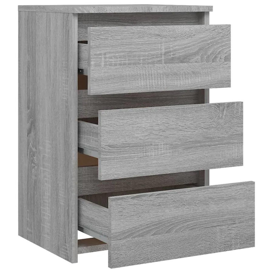 Table de chevet Sonoma gris 40x35x62,5 cm Bois d'ingénierie - 4