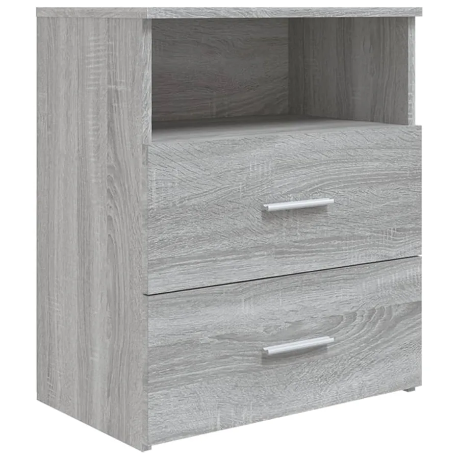 Table de chevet Sonoma gris 50x32x60 cm - 2