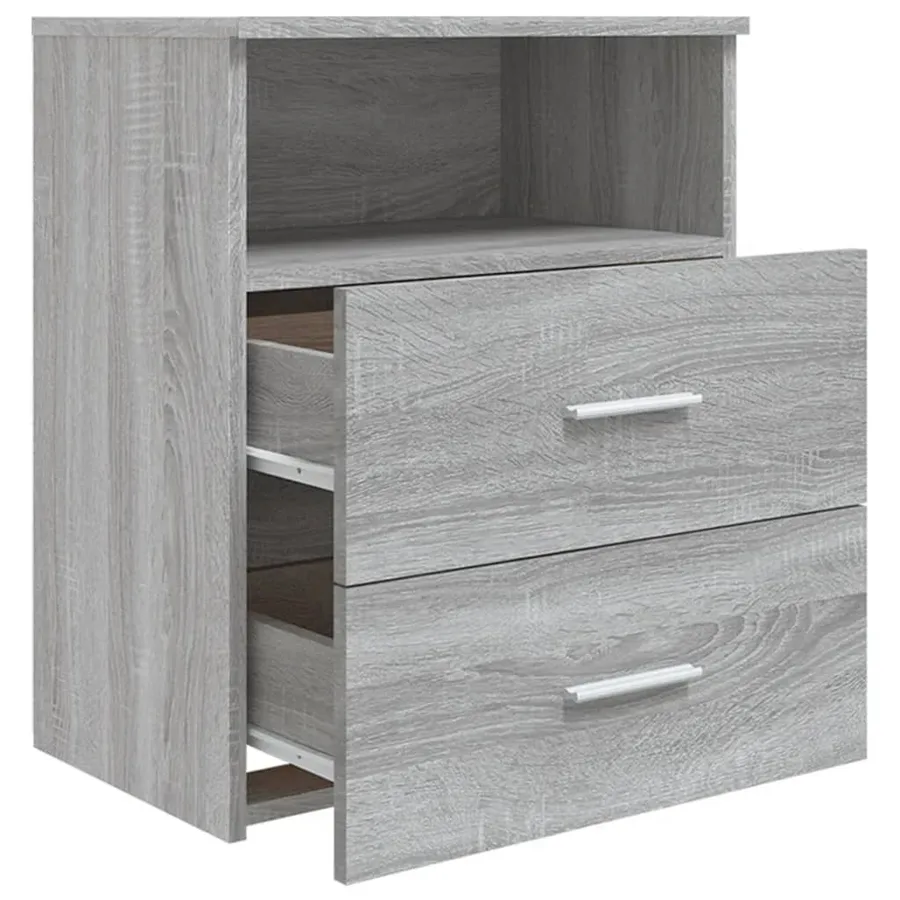 Table de chevet Sonoma gris 50x32x60 cm - 5