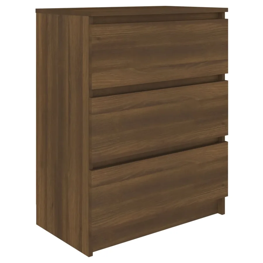 Buffet Chêne marron 60x35x76 cm Bois d'ingénierie - 2