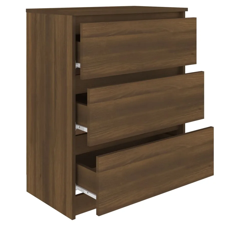 Buffet Chêne marron 60x35x76 cm Bois d'ingénierie - 5