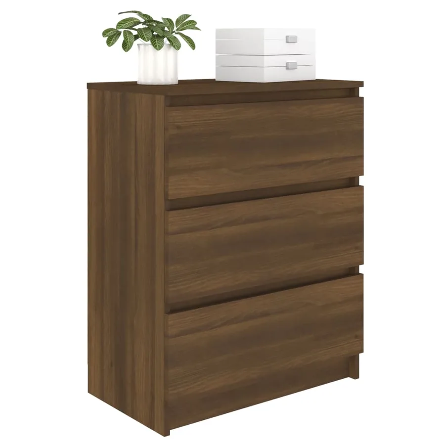 Buffet Chêne marron 60x35x76 cm Bois d'ingénierie - 7
