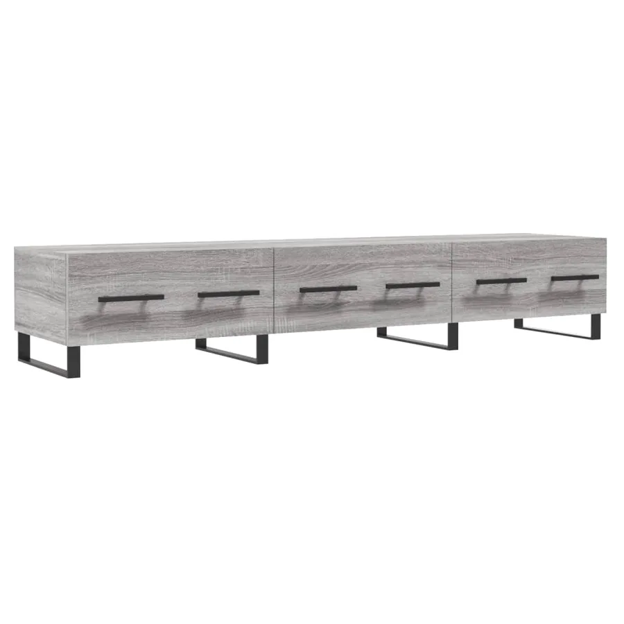 Meuble TV sonoma gris 150x36x30 cm bois d'ingénierie - 2