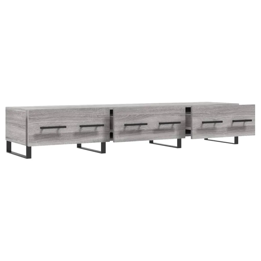 Meuble TV sonoma gris 150x36x30 cm bois d'ingénierie - 6
