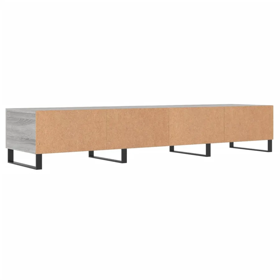 Meuble TV sonoma gris 150x36x30 cm bois d'ingénierie - 8