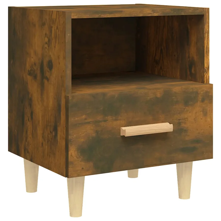 Tables de chevet 2 pcs Chêne fumé 40x35x47 cm - 5