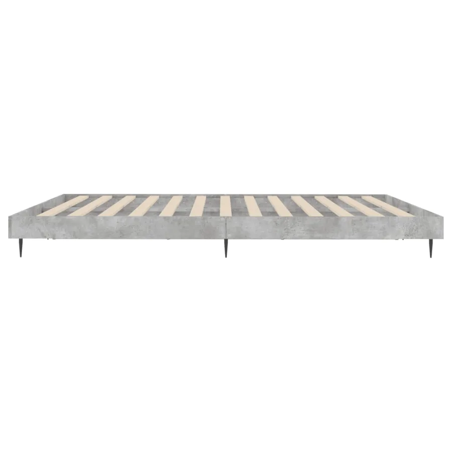 Cadre de lit sans matelas gris béton 160x200 cm - 7