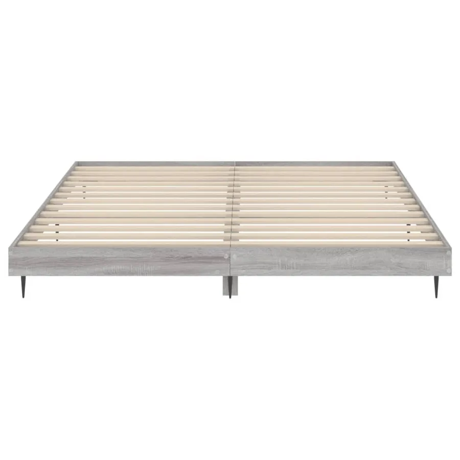 Cadre de lit sans matelas sonoma gris 180x200 cm - 6