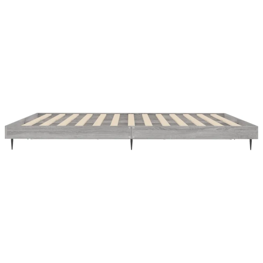 Cadre de lit sans matelas sonoma gris 180x200 cm - 7