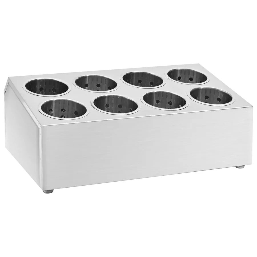 Porte-couverts 8 grilles Rectangulaire Acier inoxydable - 2