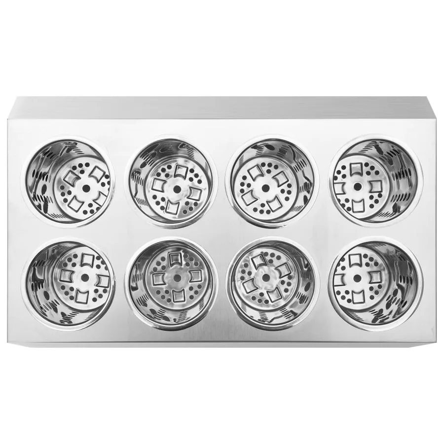 Porte-couverts 8 grilles Rectangulaire Acier inoxydable - 5
