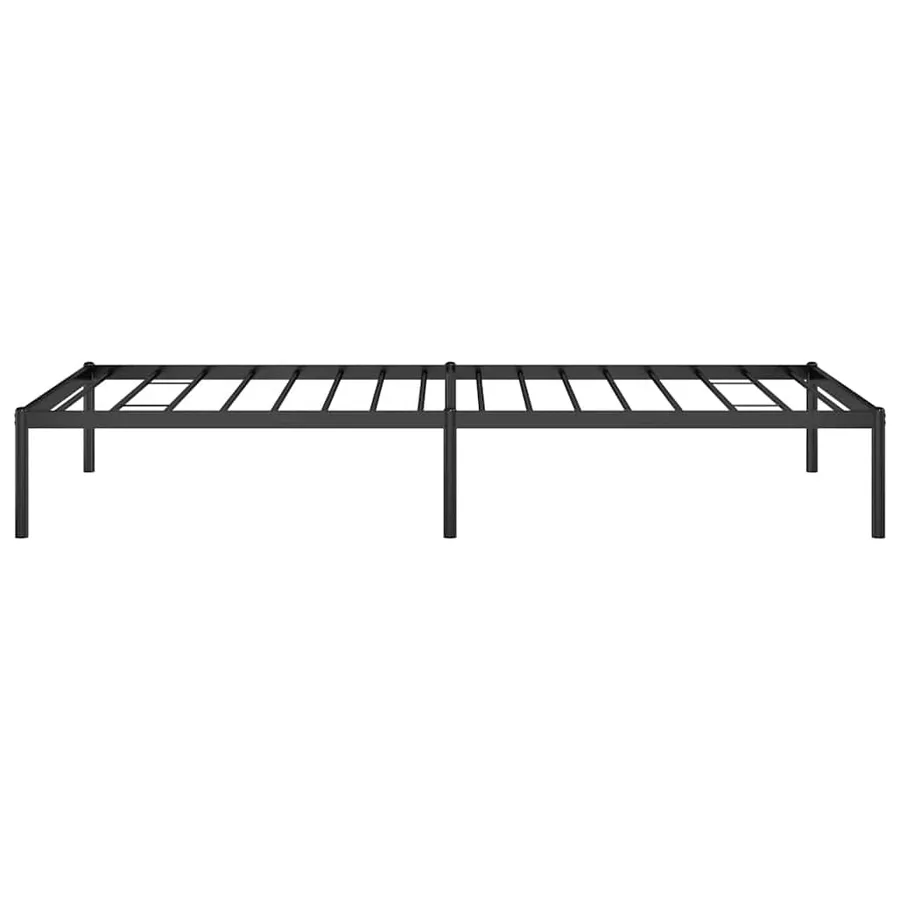 Cadre de lit métal sans matelas noir 90x200 cm - 6
