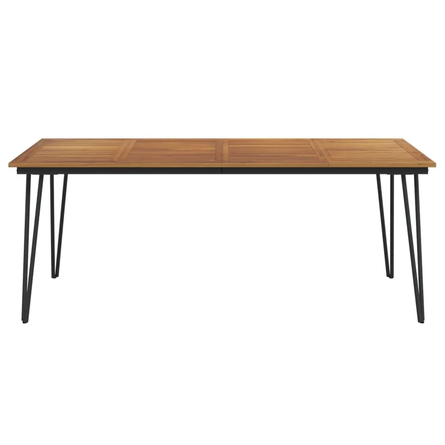 Table de jardin avec pieds épingle à cheveux 200x90x75 acacia - 3
