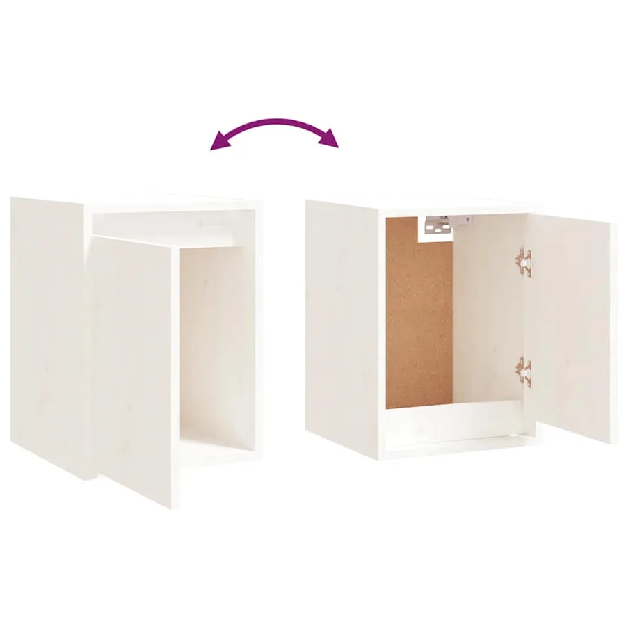 Meubles TV 3 pcs Blanc Bois massif de pin - 6