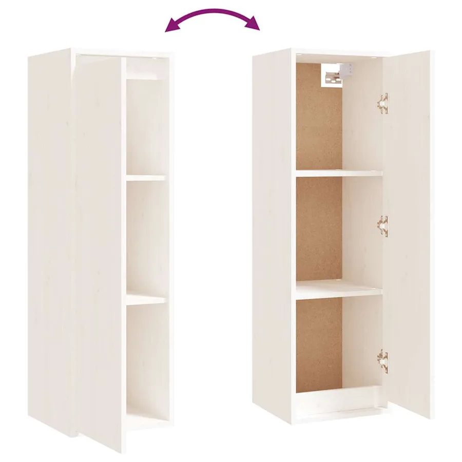 Meubles TV 3 pcs Blanc Bois massif de pin - 8