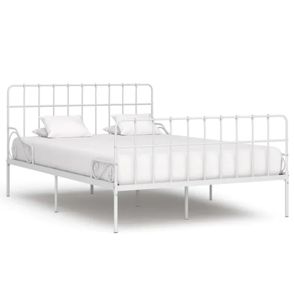 Cadre de lit sans matelas avec sommier à lattes métal 120x200cm