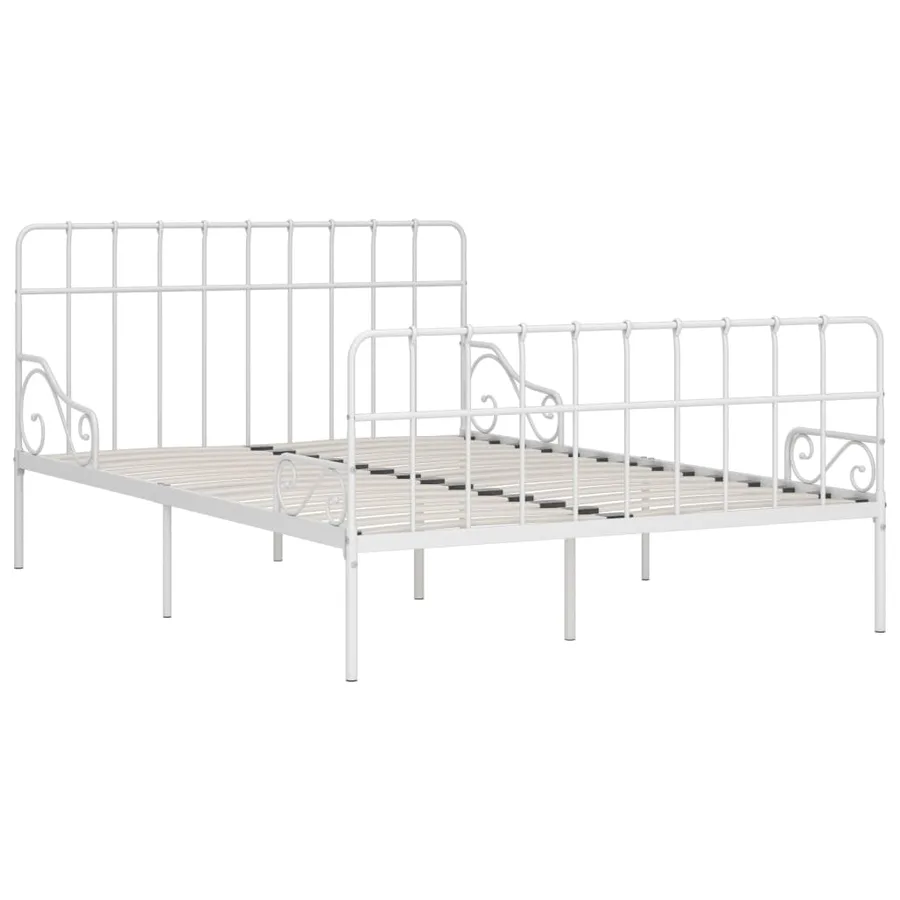Cadre de lit sans matelas avec sommier à lattes métal 120x200cm - 2