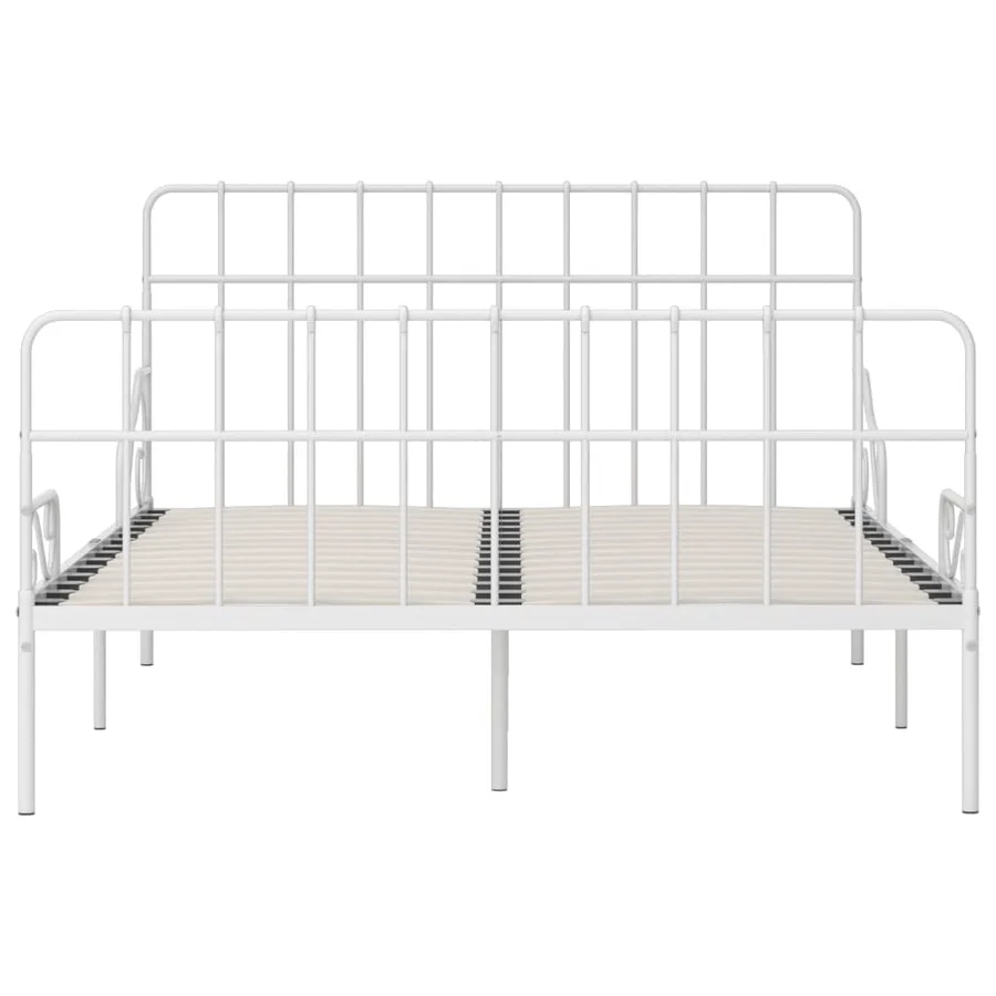 Cadre de lit sans matelas avec sommier à lattes métal 120x200cm - 3