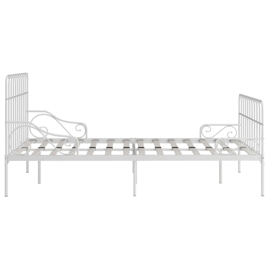 Cadre de lit sans matelas avec sommier à lattes métal 120x200cm - 4
