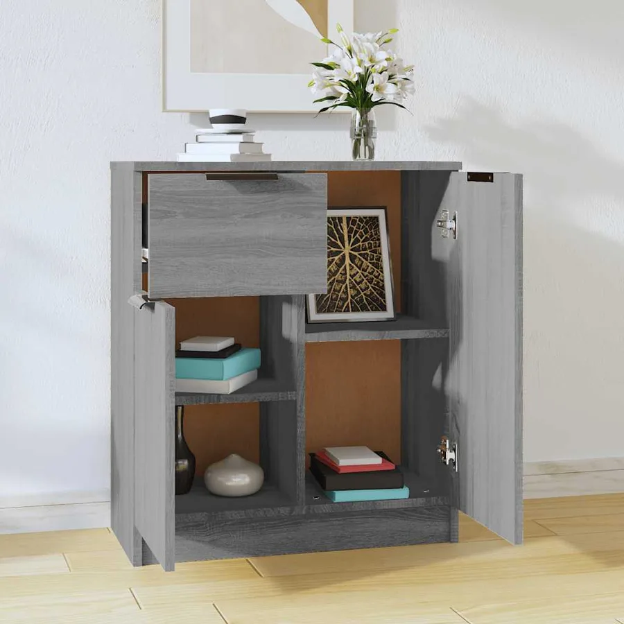 Buffet Sonoma gris 60x30x70 cm Bois d'ingénierie - 3
