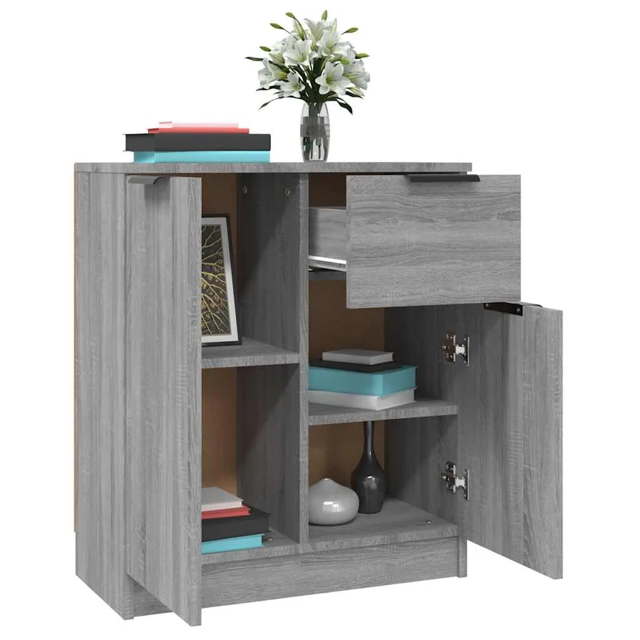 Buffet Sonoma gris 60x30x70 cm Bois d'ingénierie - 4