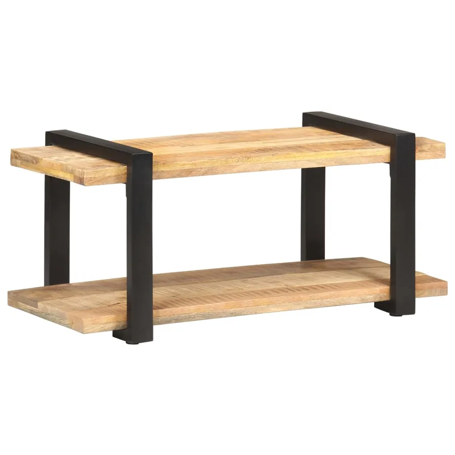 Meuble TV 90x40x40 cm Bois de manguier brut - 10