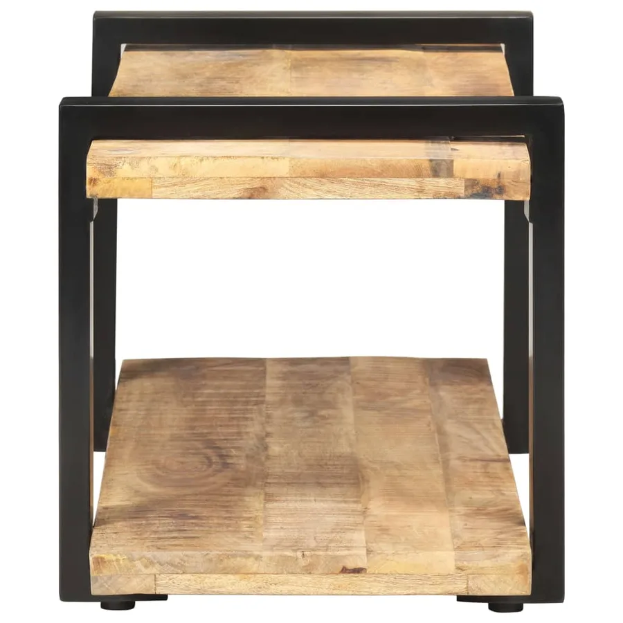 Meuble TV 90x40x40 cm Bois de manguier brut - 3
