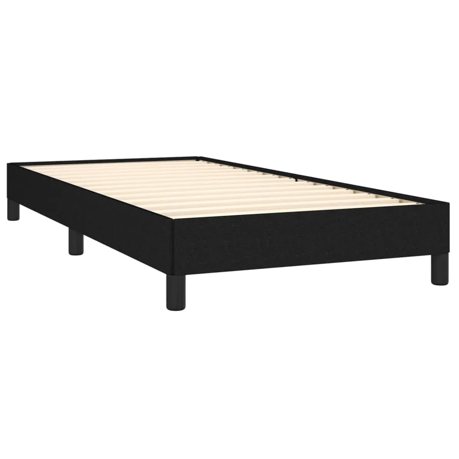 Cadre de lit sans matelas noir 90x200 cm tissu - 4