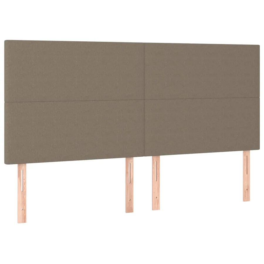 Cadre de lit sans matelas taupe 200x200 cm tissu - 9
