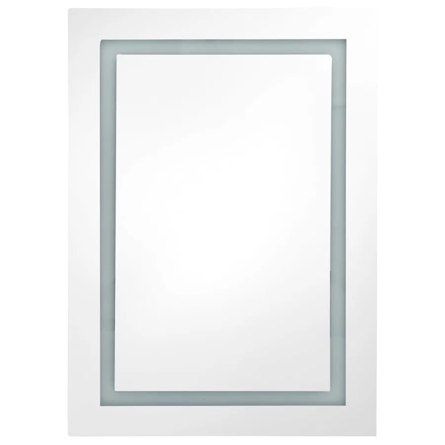 Armoire de salle de bain à miroir LED 50x13x70 cm - 4