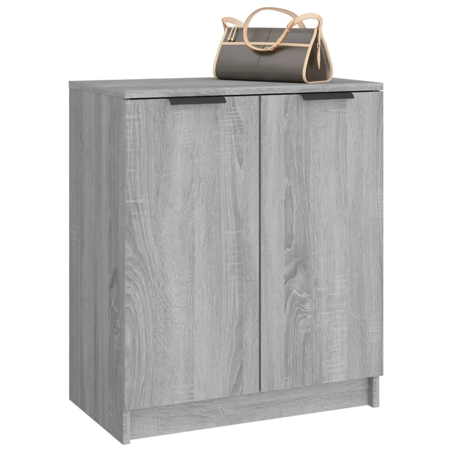 Meuble à chaussures Sonoma gris 59x35x70 cm Bois d'ingénierie - 7