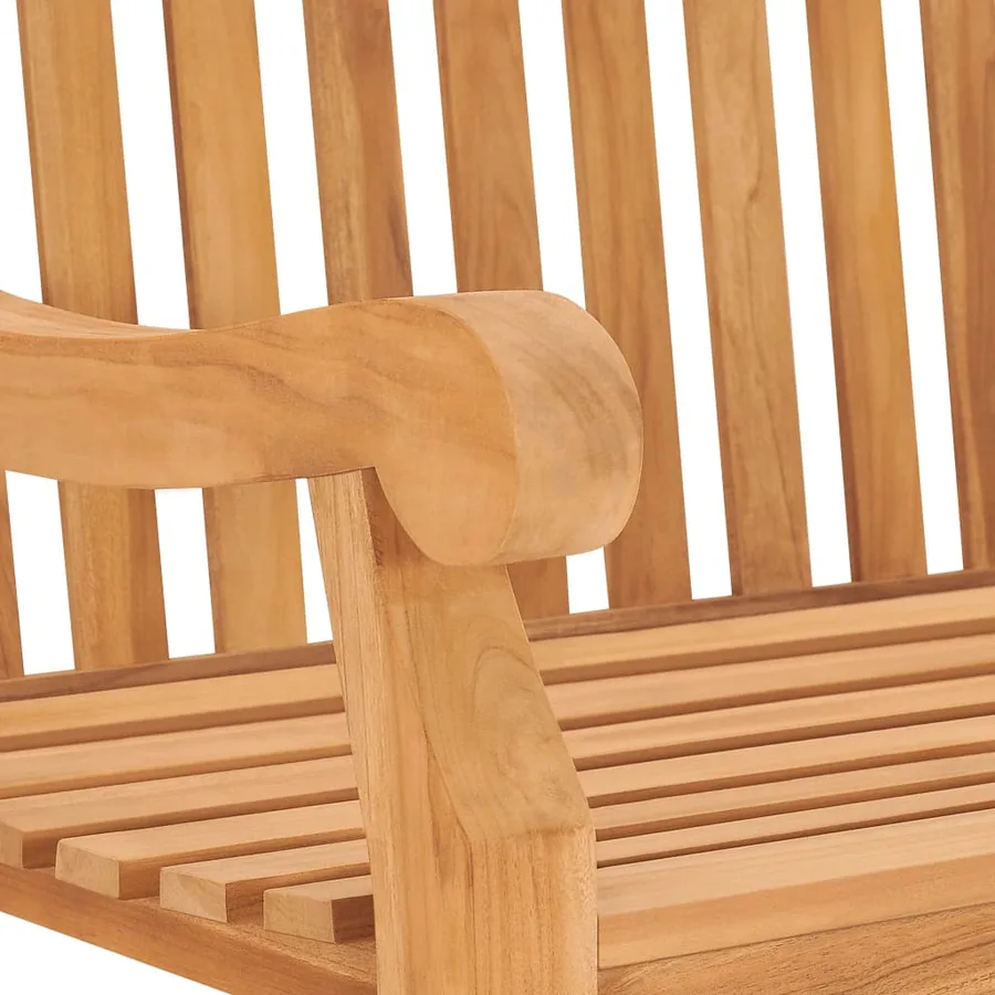 Banc de jardin 114 cm bois de teck solide - 6