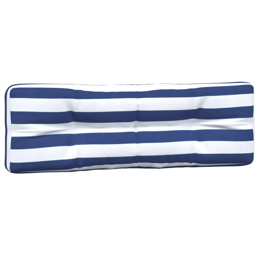 Coussins de palette lot de 2 rayures bleues/blanches tissu - 4