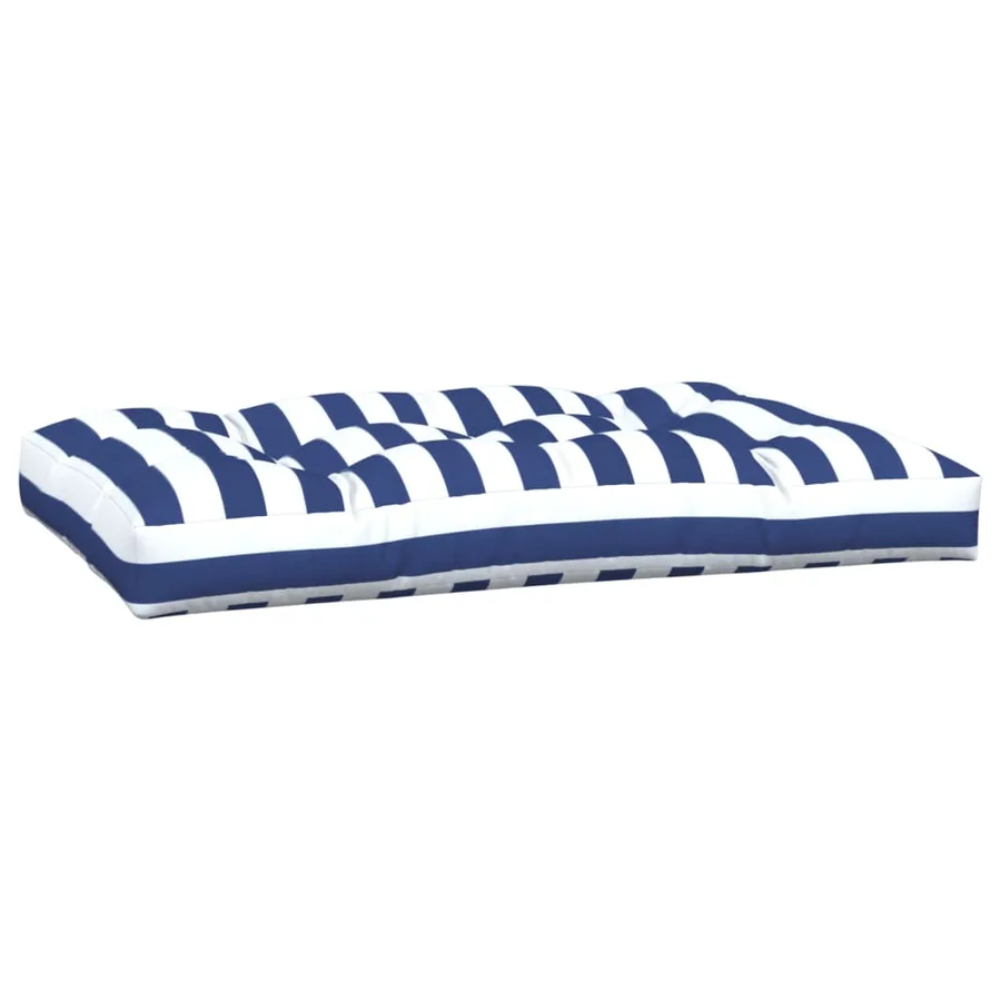 Coussins de palette lot de 2 rayures bleues/blanches tissu - 5