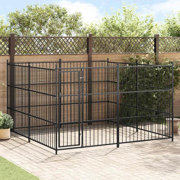 Chenil d'extérieur pour chiens 300 x 300 x 185 cm