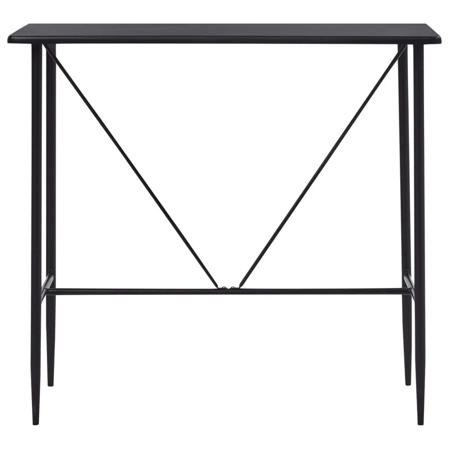 Table de bar Noir 120x60x110 cm MDF - 2
